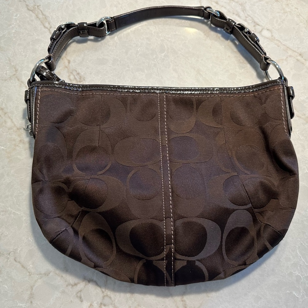 Coach Hobo Shoulder Bag Soho Brown Signature